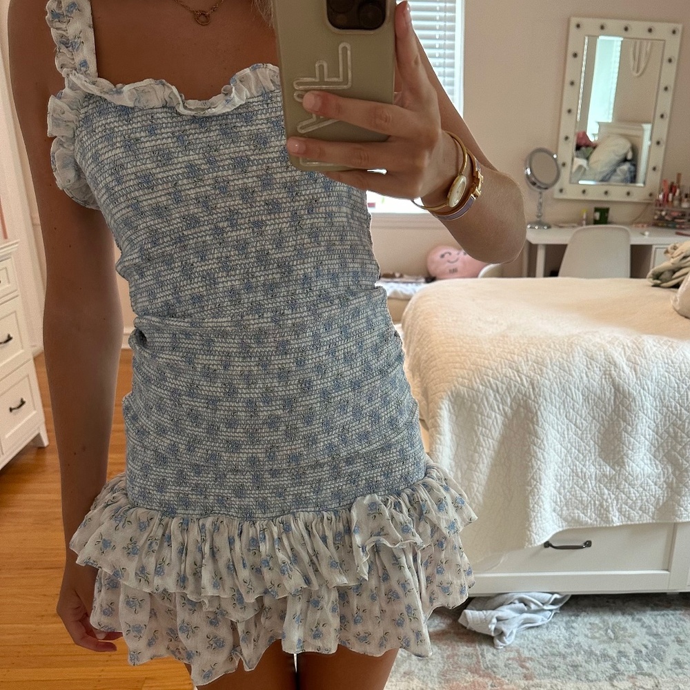LoveShackFancy Ruffled Dress size XS